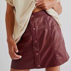 Free People Maisie Vegan Mini Skirt - Size 4